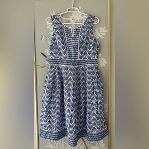 Talbots Block Print Sundress
